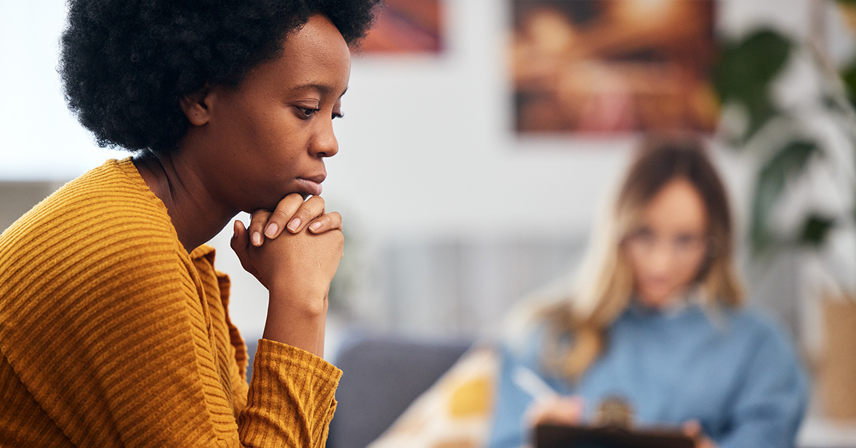 woman deep in thought