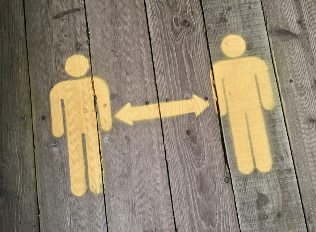social distancing signs